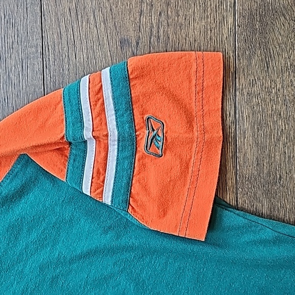 VINTAGE NFL REEBOK DOLPHINS JERSEY TSHIRT  BOYS LG - Picture 3 of 6